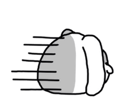 Cute round rabbit sticker #1327822