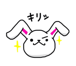 Cute round rabbit sticker #1327823