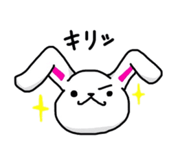 Cute round rabbit sticker #1327823