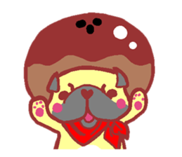 Sweet roll dog sticker #1328033