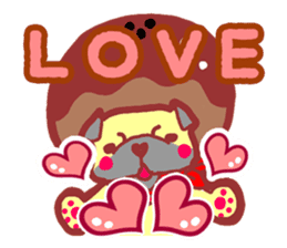 Sweet roll dog sticker #1328042