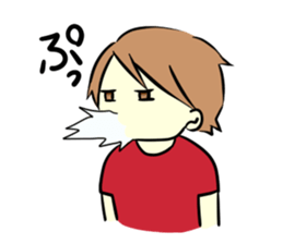 An idle boy's sticker sticker #1328075