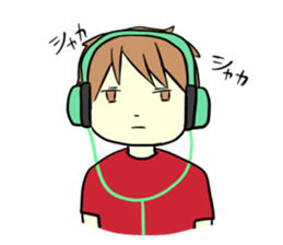 An idle boy's sticker sticker #1328078