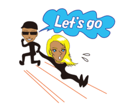 dark glasses man sticker #1328467