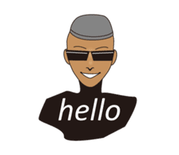 dark glasses man sticker #1328468