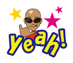 dark glasses man sticker #1328470