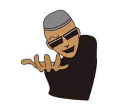 dark glasses man sticker #1328472