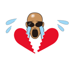 dark glasses man sticker #1328476