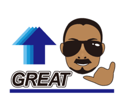 dark glasses man sticker #1328479