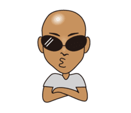 dark glasses man sticker #1328481