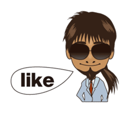 dark glasses man sticker #1328482