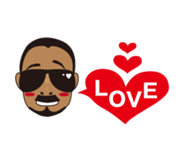 dark glasses man sticker #1328483