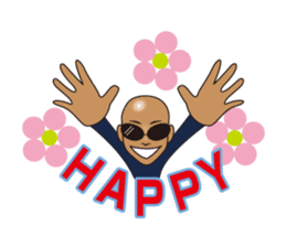 dark glasses man sticker #1328486