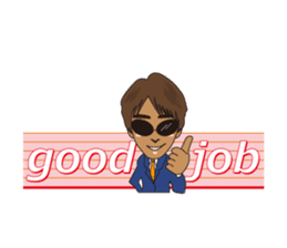 dark glasses man sticker #1328490