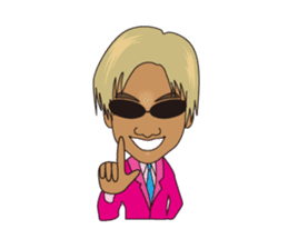 dark glasses man sticker #1328492