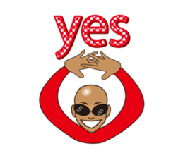 dark glasses man sticker #1328494