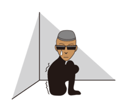 dark glasses man sticker #1328497