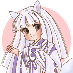 White fox girl