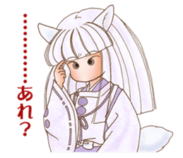 White fox girl sticker #1330228