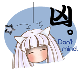 White fox girl sticker #1330241