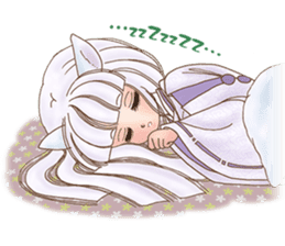 White fox girl sticker #1330244