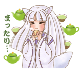 White fox girl sticker #1330249