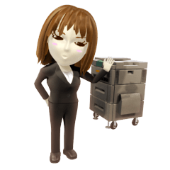 3D businesswoman sticker
