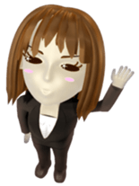 3D businesswoman sticker sticker #1332469