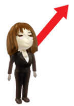 3D businesswoman sticker sticker #1332471