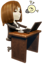 3D businesswoman sticker sticker #1332476