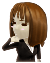 3D businesswoman sticker sticker #1332484