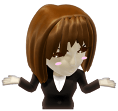 3D businesswoman sticker sticker #1332489