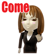3D businesswoman sticker sticker #1332490