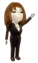 3D businesswoman sticker sticker #1332503