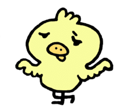 Chick of the pig nose sticker #1333154