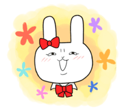high school girl rabbit sticker #1333672