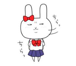 high school girl rabbit sticker #1333687