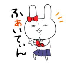 high school girl rabbit sticker #1333689