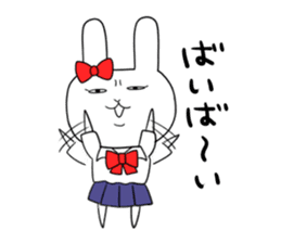 high school girl rabbit sticker #1333700