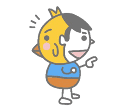 Boy pat appearance from the other side. sticker #1334872