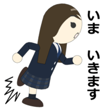 The sticker of the girl of a big face sticker #1335868