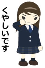 The sticker of the girl of a big face sticker #1335869