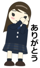 The sticker of the girl of a big face sticker #1335875