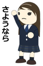 The sticker of the girl of a big face sticker #1335877