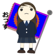 The sticker of the girl of a big face sticker #1335878