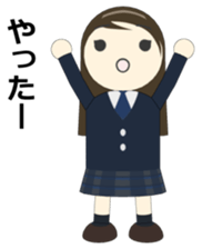 The sticker of the girl of a big face sticker #1335879