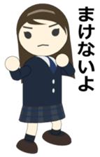 The sticker of the girl of a big face sticker #1335881