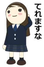 The sticker of the girl of a big face sticker #1335885