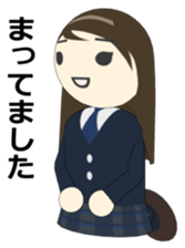 The sticker of the girl of a big face sticker #1335889