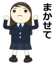 The sticker of the girl of a big face sticker #1335891